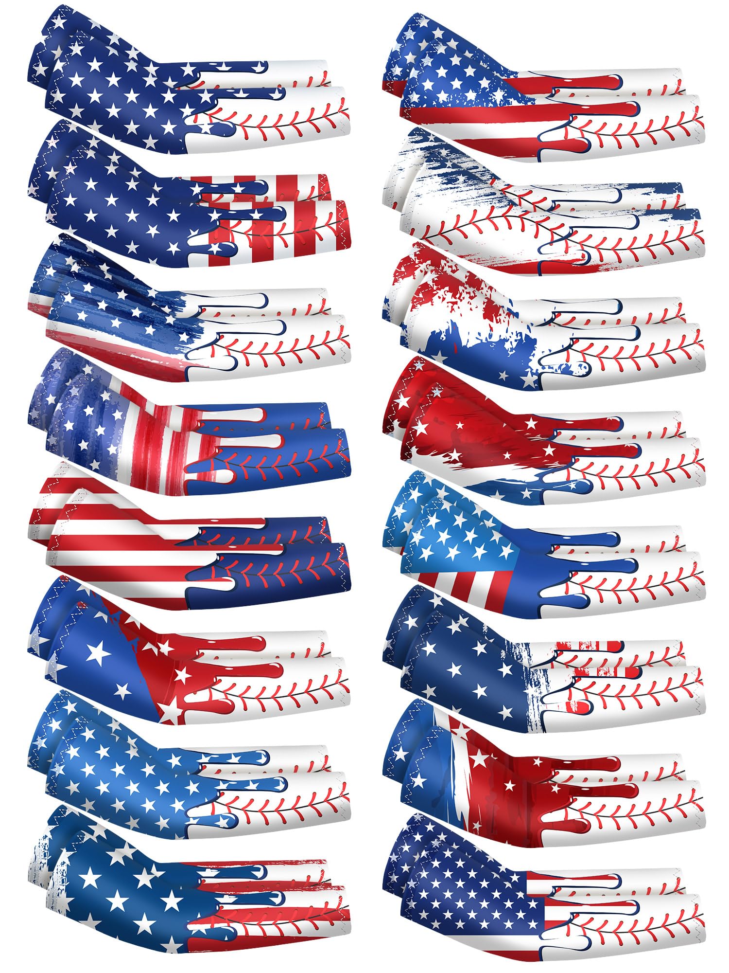 JaGely 16 Pairs Kids Arm Sleeves