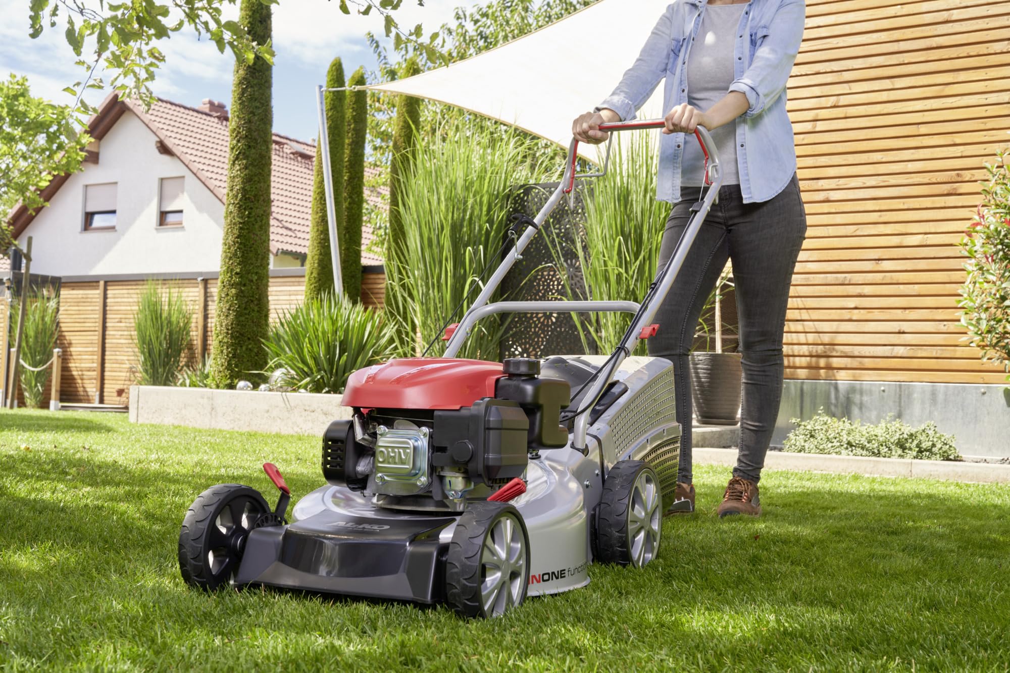 AL-KO Benzin-Rasenmäher Classic 4.62 SP-A, 46 cm Schnittbreite, 1.9 kW Motorleistung, 1-Gang Radantrieb, für Rasenflächen bis 1400 m²