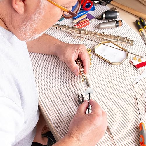 Miniatura 4 de EXCEART Kit de limpieza de flauta hisopo de cepillo de limpieza de algodón para reparación y limpieza de flautas