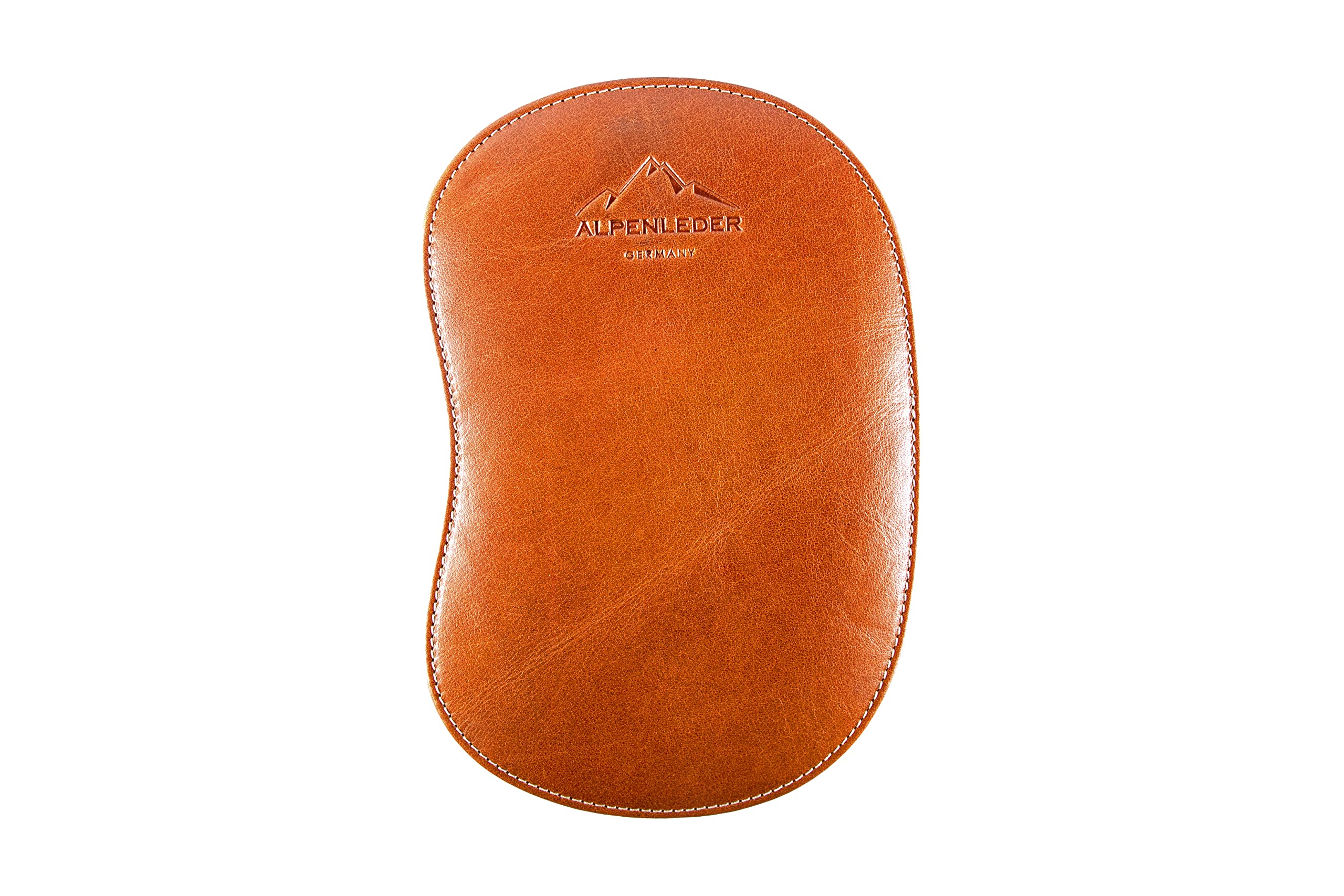 Alpenleder Mousepad - Modell: Lindau (Handgefertigt) - Nachhaltiges Bio-Leder aus regionaler Landwirtschaft | Mauspad Gaming Leder, Mousepad Leder *Fair Produziert* (26 x 16cm, Cognac)