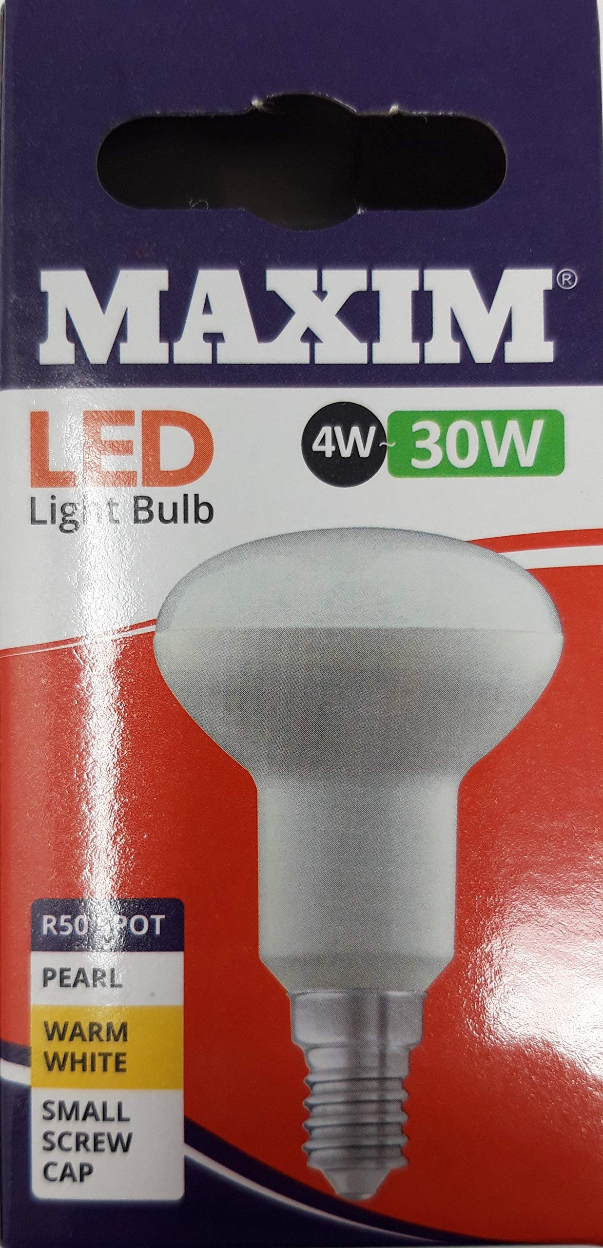Maxim 4w/30w LED R50 Spot Light Bulb SES E14 Small Screw in Warm White Packs of 2/4/10 (Pack of 4)