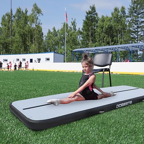Miniatura 7 de DOBESTS Colchoneta inflable de gimnasia de 6.6 pies, 10 pies, 13 pies, 16 pies, 20 pies 48 pulgadas de grosor, rodillo de gimnasia con bomba de aire