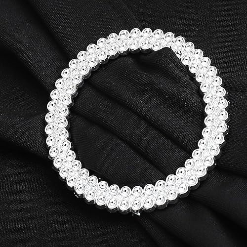 Miniatura 5 de JKDMJF Bandas negras para silla, 50 unidades, bandas elásticas de elastano con hebillas deslizantes, lazos elásticos universales para sillas para