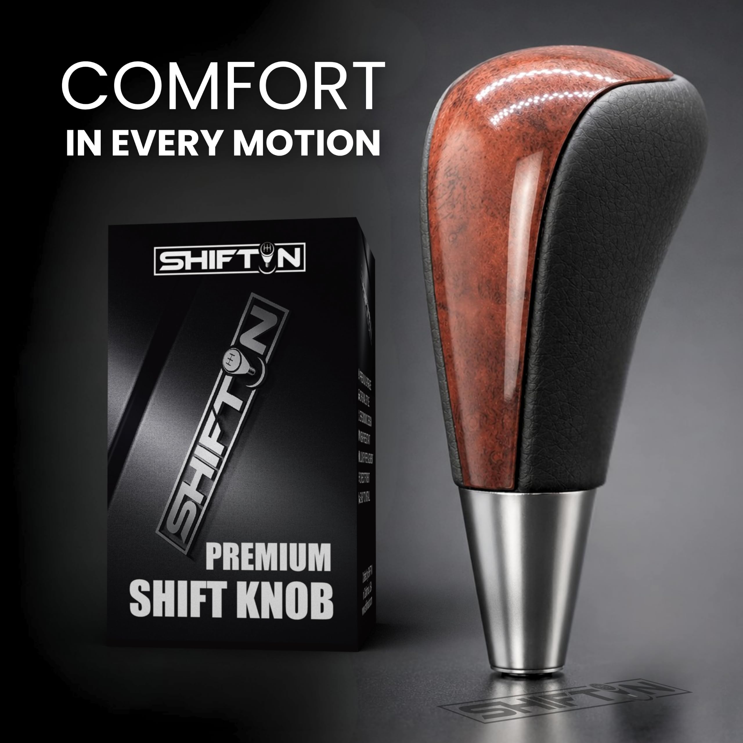 SHIFTIN Gear Shift Knob for Toyota Avalon Camry Highlander Rav4 Sienna Tacoma Venza Yaris & Lexus ES GS ISF LS RX SC 250 300h 330 350 400-h 430 450h 460 Burl