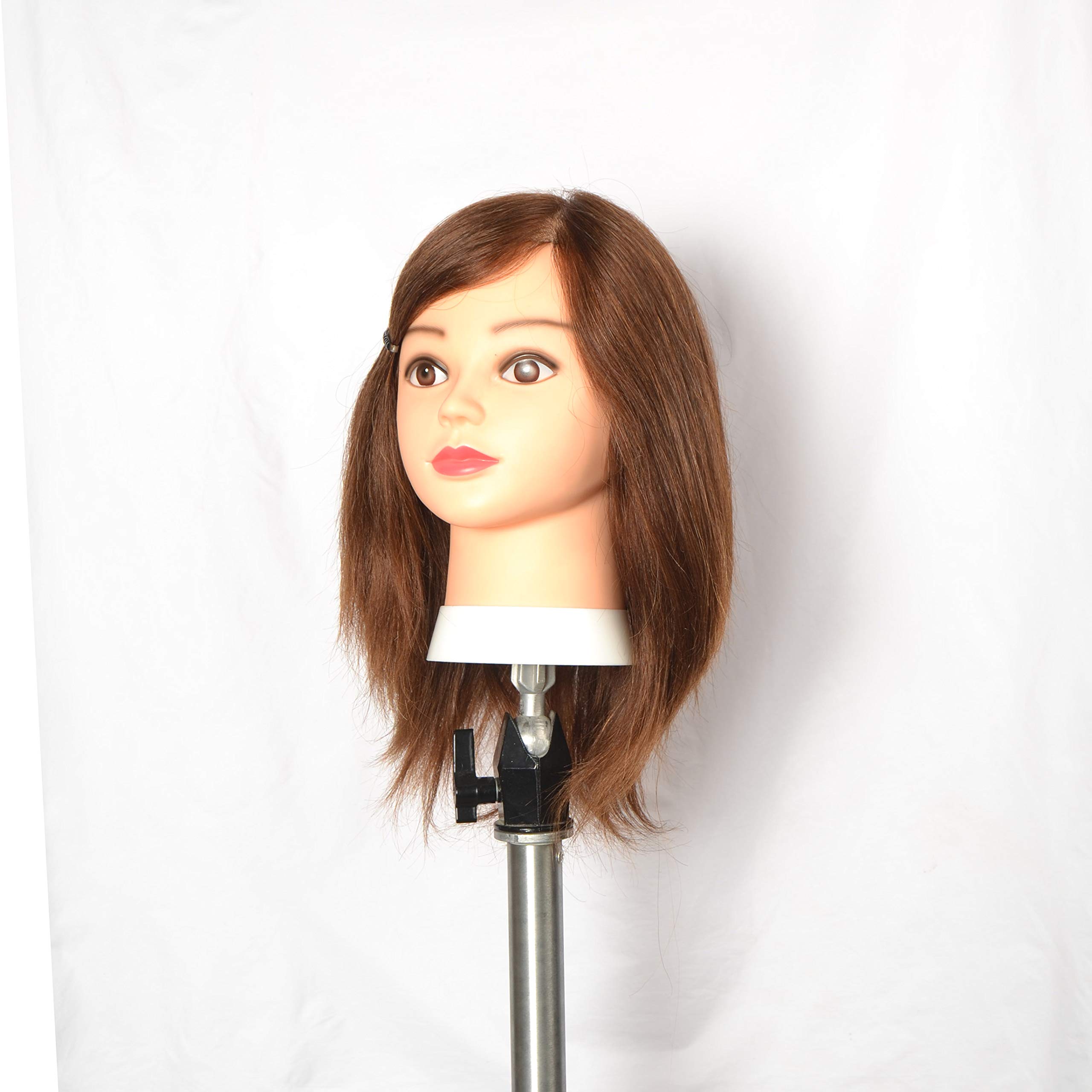 Amazon.co.jp: 14インチ（約36cm）栗色100％人毛 カットウィッグ 練習 