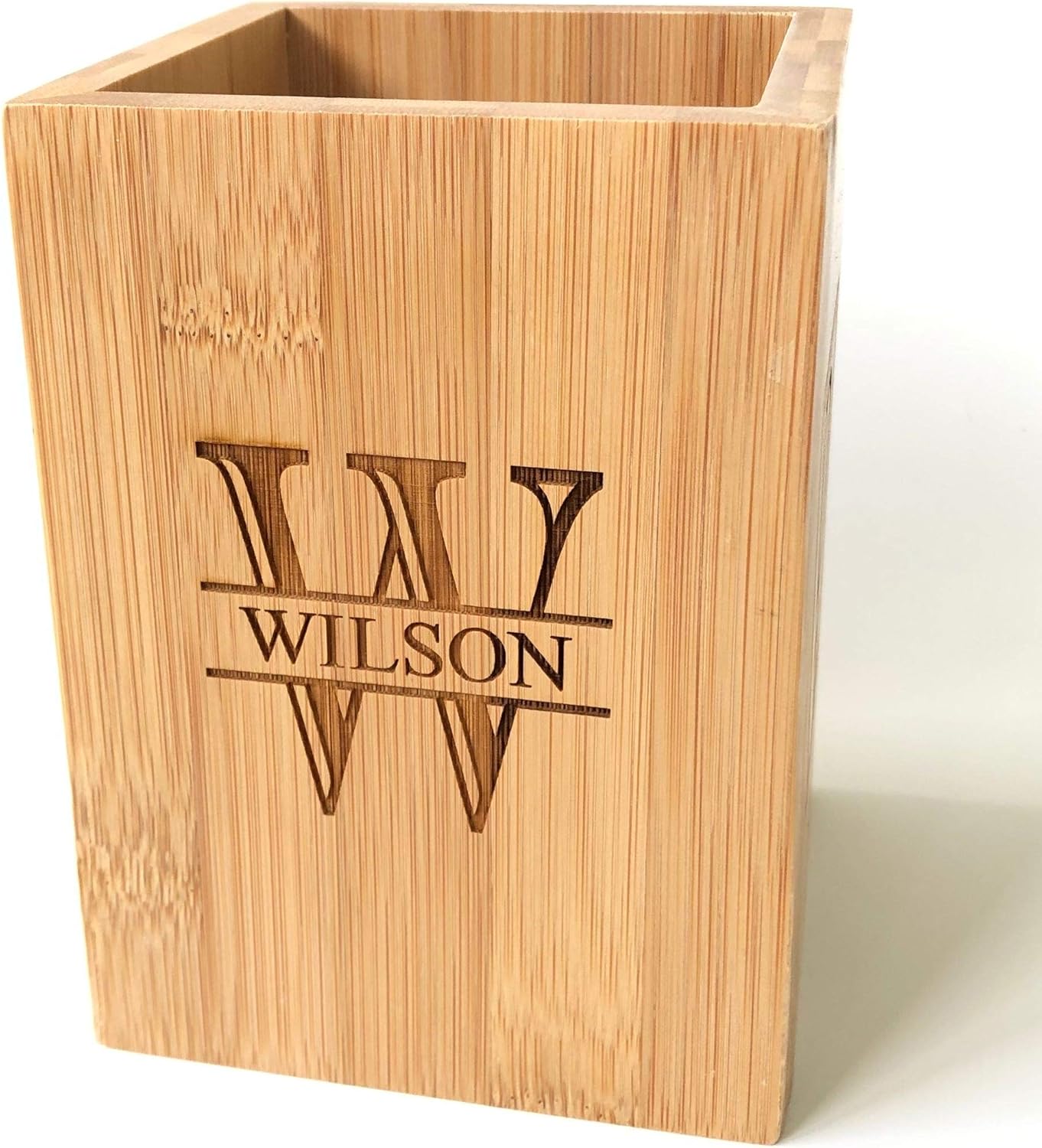 Personalized Utensil Holder (split monogram)