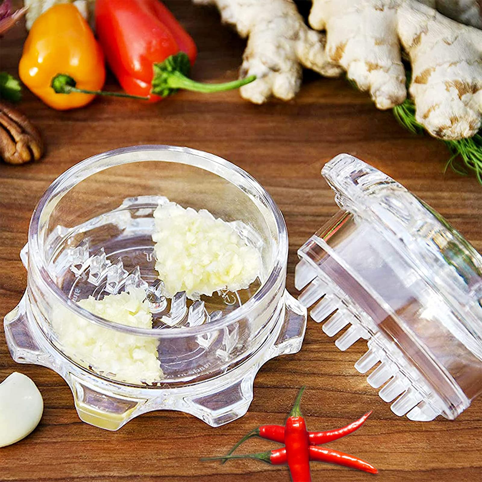Presse-ail Plastique Rouleau éplucheur D'ail Ail Peeler Crusher Cuisine Gingembre Ail Crusher Multifonctions Appareil D'ail Cadeaux pour Parents, Amis, Hommes et Femmes, Amateurs de Cuisine, 2 pièces