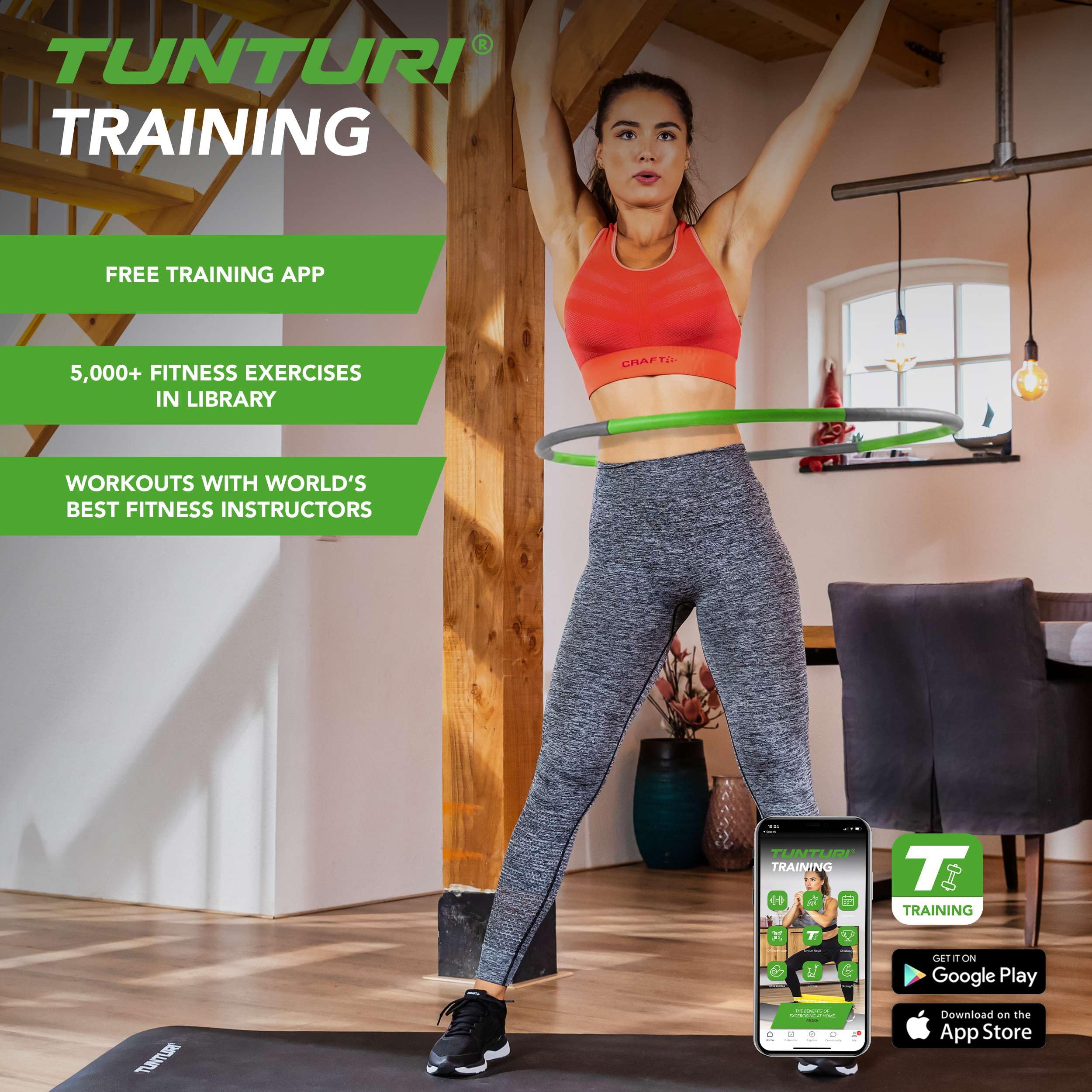 Tunturi Hula Hoop - Aro para Deportes Unisex Adulto
