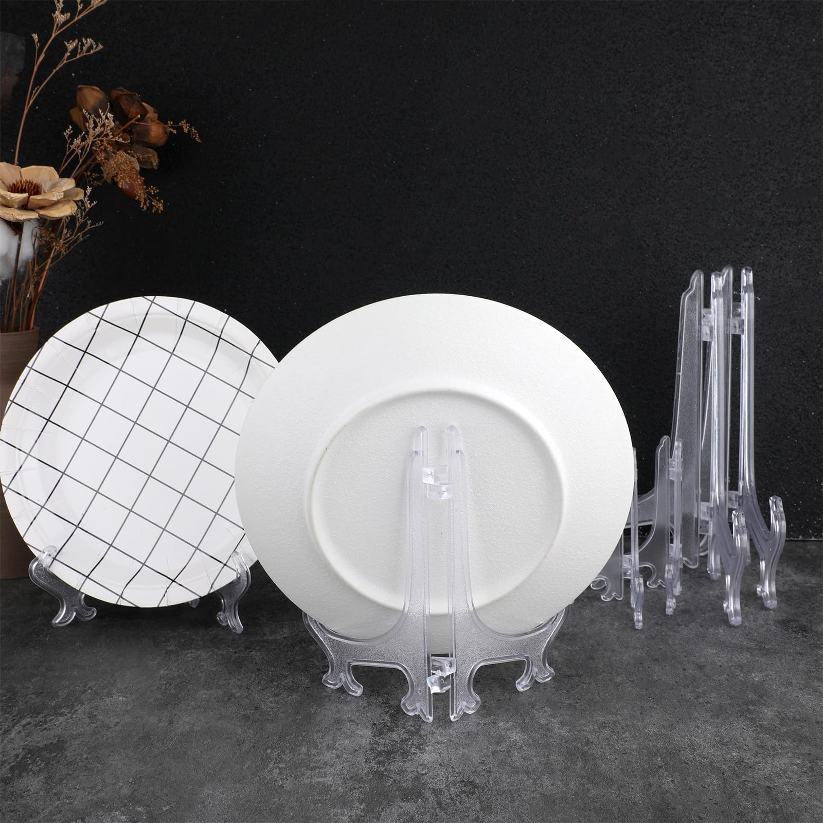 Hipiwe Acryl Ständer – 6 Stück, Transparent, Für Teller, Karten, Handy & Deko