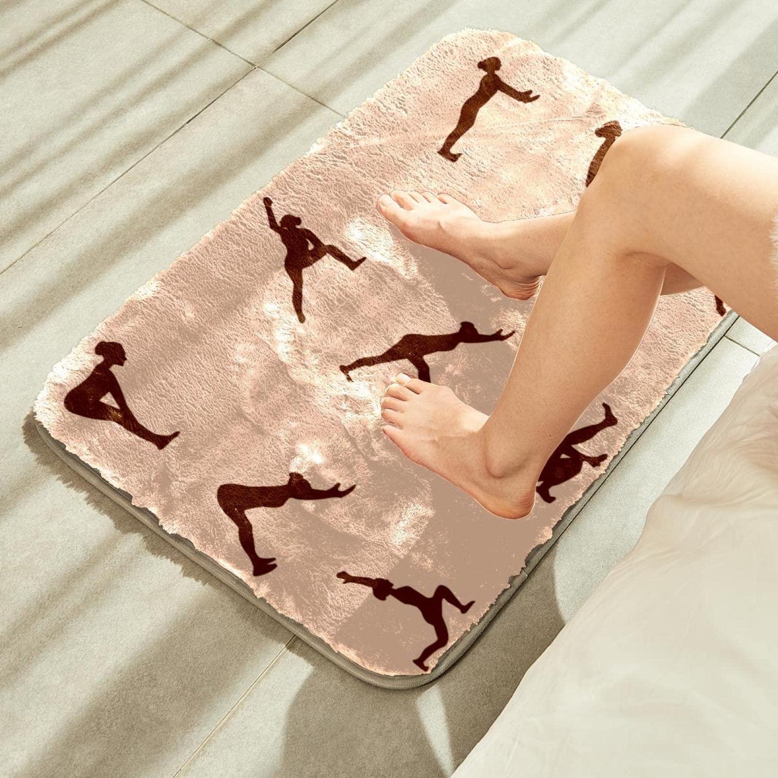 Tapis à poils longs ultra doux en fausse fourrure pour pose de yoga