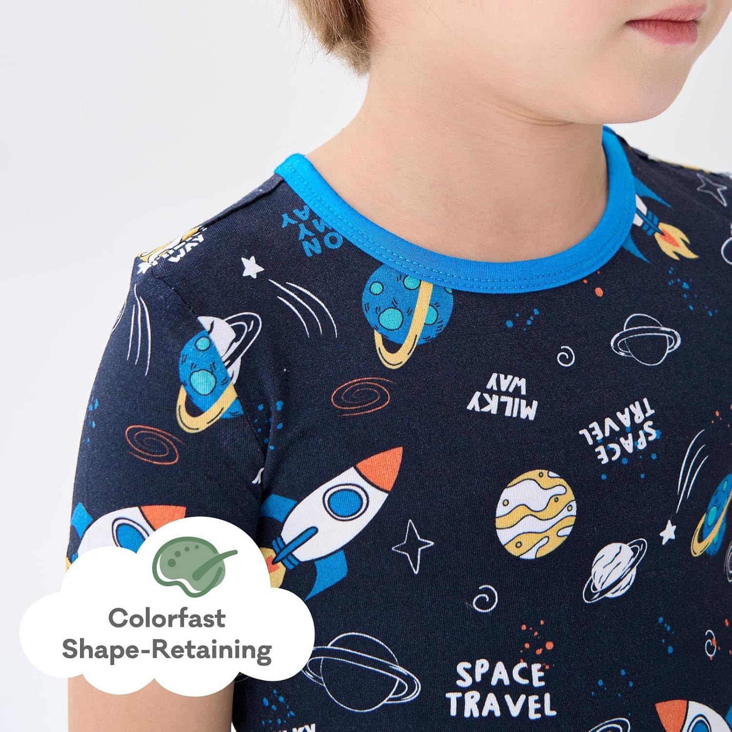 pureborn Toddler Little Kids Viscose From Bamboo Pajamas Set Short Sleeve Pjs Snug Fit Sleepwear 2pcs - Image 4