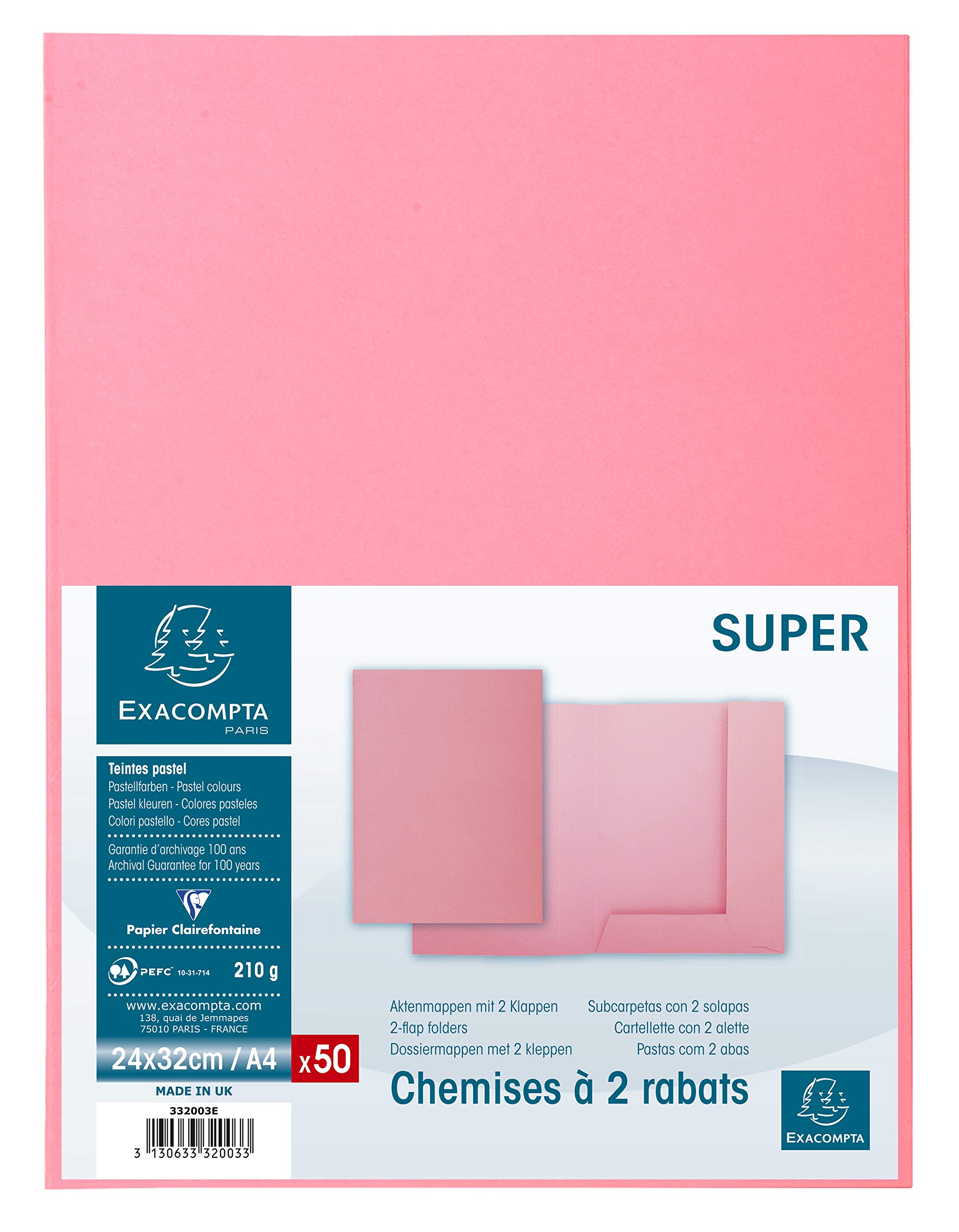 Exacompta dossiermap Super 210, met 3 kleppen, geassorteerde kleuren Exacompta dossiermap Super 210, met 3 kleppen, geassorteerde kleuren