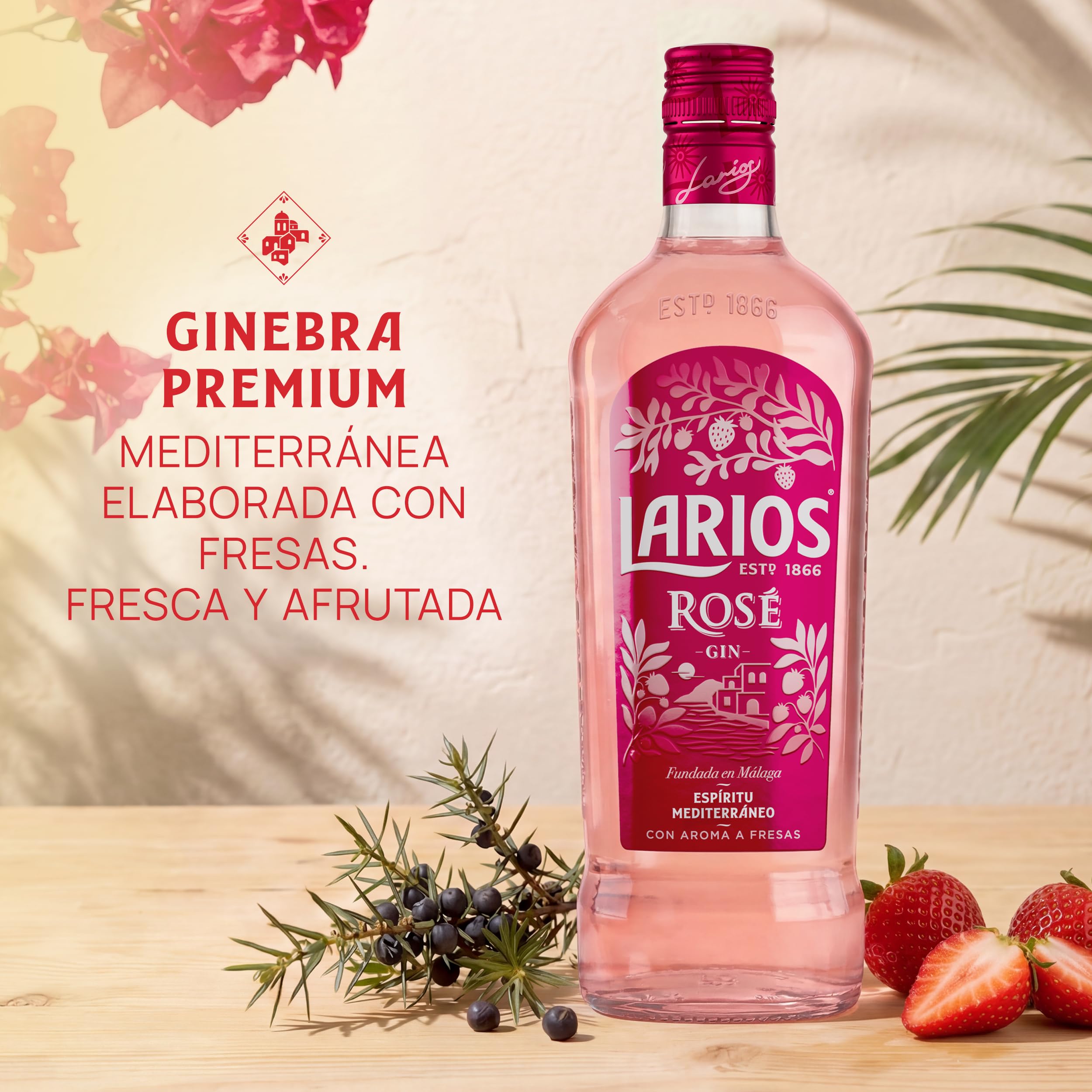 Larios Rosé Ginebra Premium Mediterránea 70cl