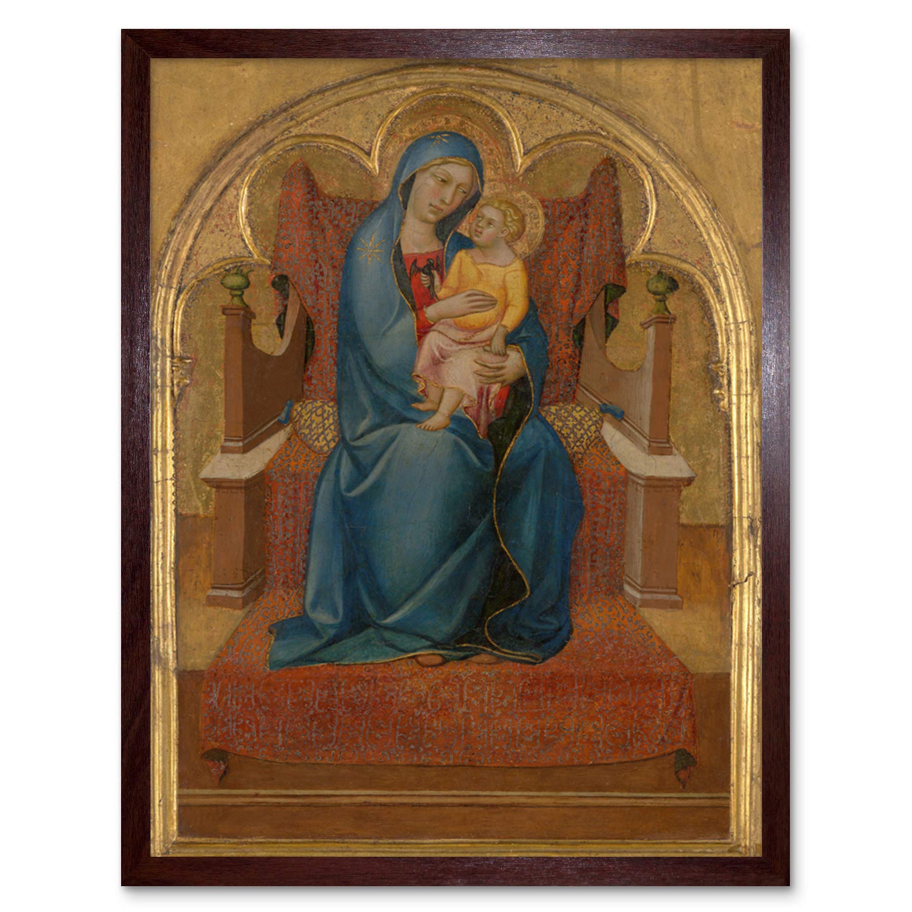 Artery8 Virgin And Child Religious Painting Art Print Framed Poster Wall Decor 12x16 inch