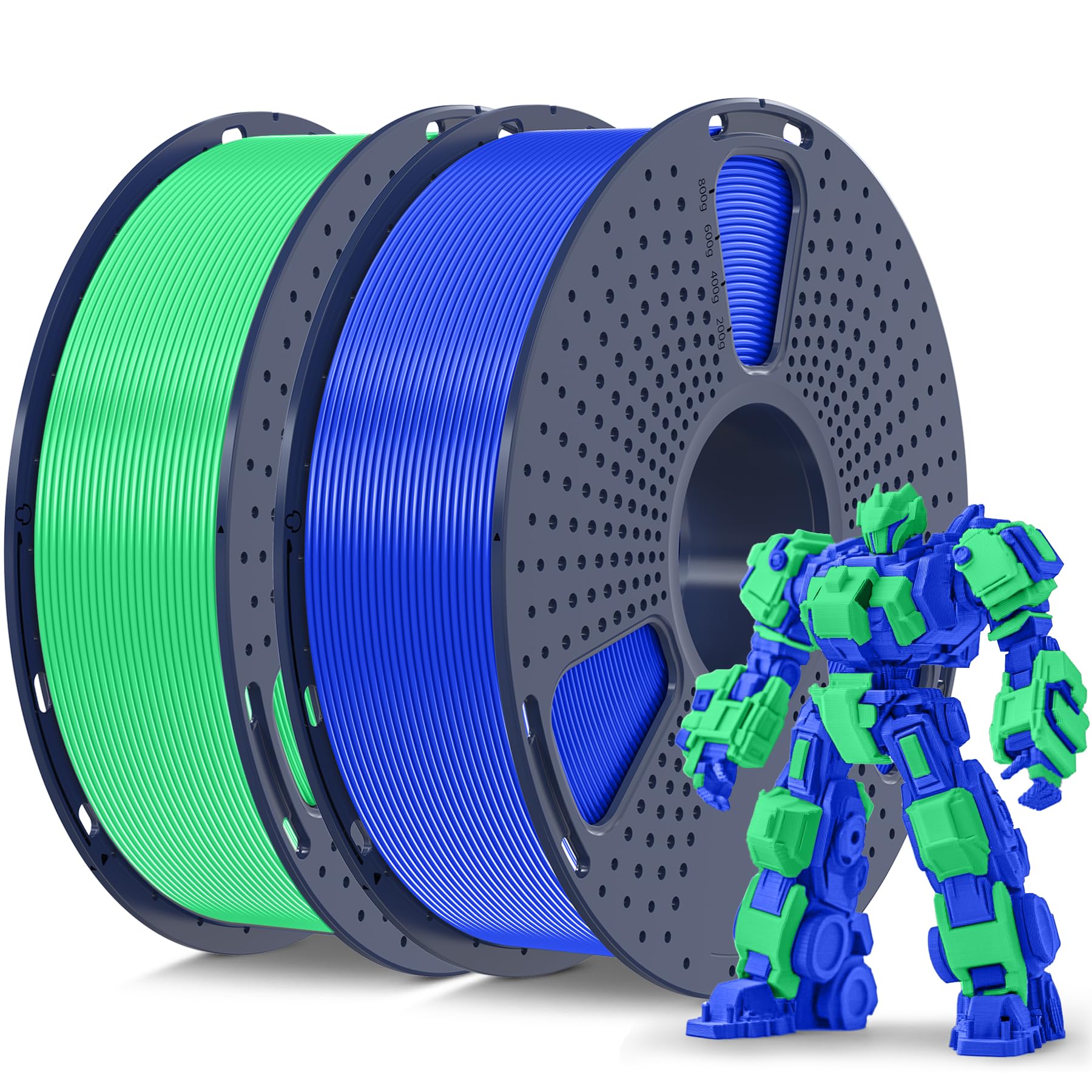 SUNLU 3Dプリンター フィラメント グリーン ブルー 1kg 2個