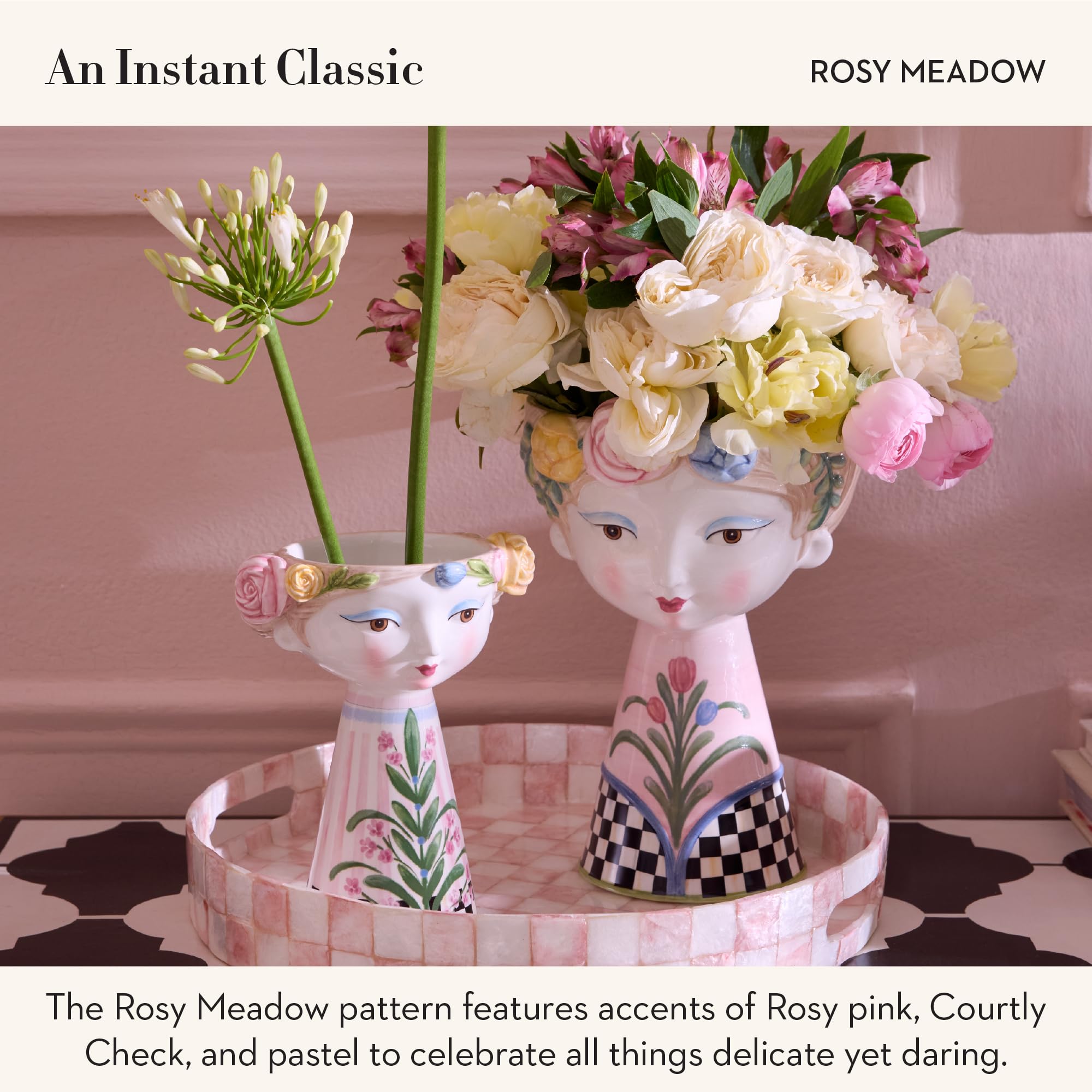 Amazon.com: MACKENZIE-CHILDS Ceramic Vase, Unique Decorative Vase