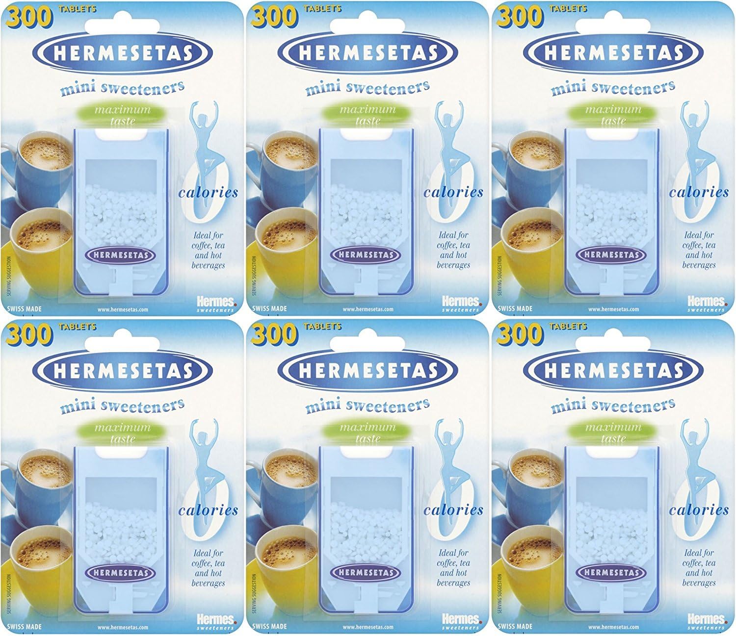 6X Hermesetas Original Mini Sweeteners, 300 Tablets (Each)