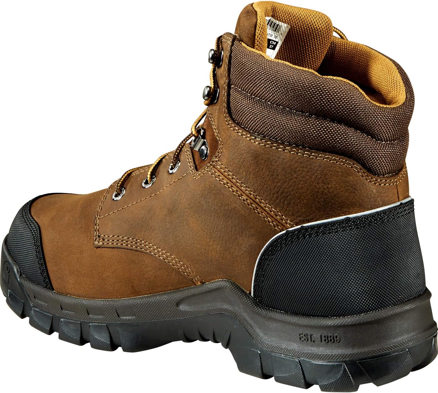 Carhartt Men's Rugged Flex 6" Waterproof Met Guard Comp Toe Work Boot CMF6720, Brown, 11.5W - Image 3