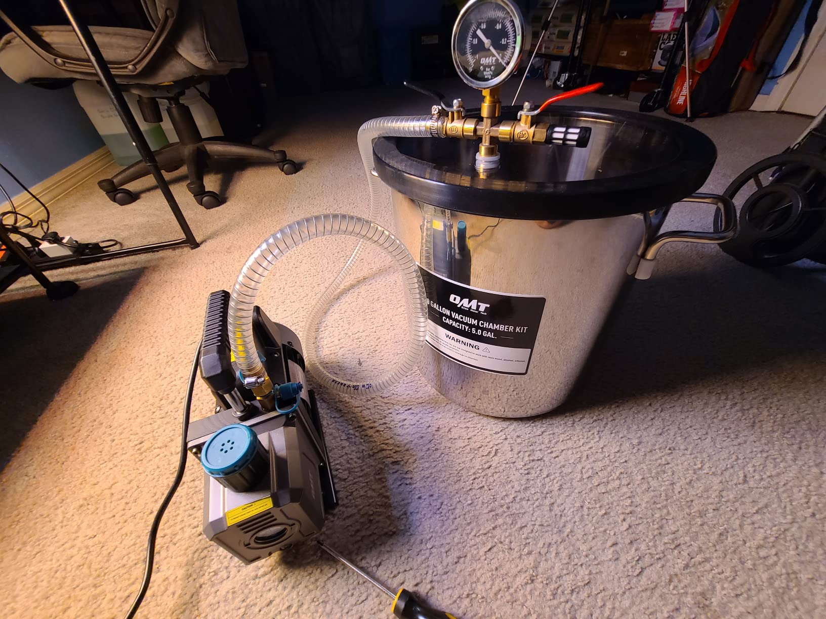 33/mo Finance Orion Motor Tech 5 Gallon Vacuum Chamber with Pump