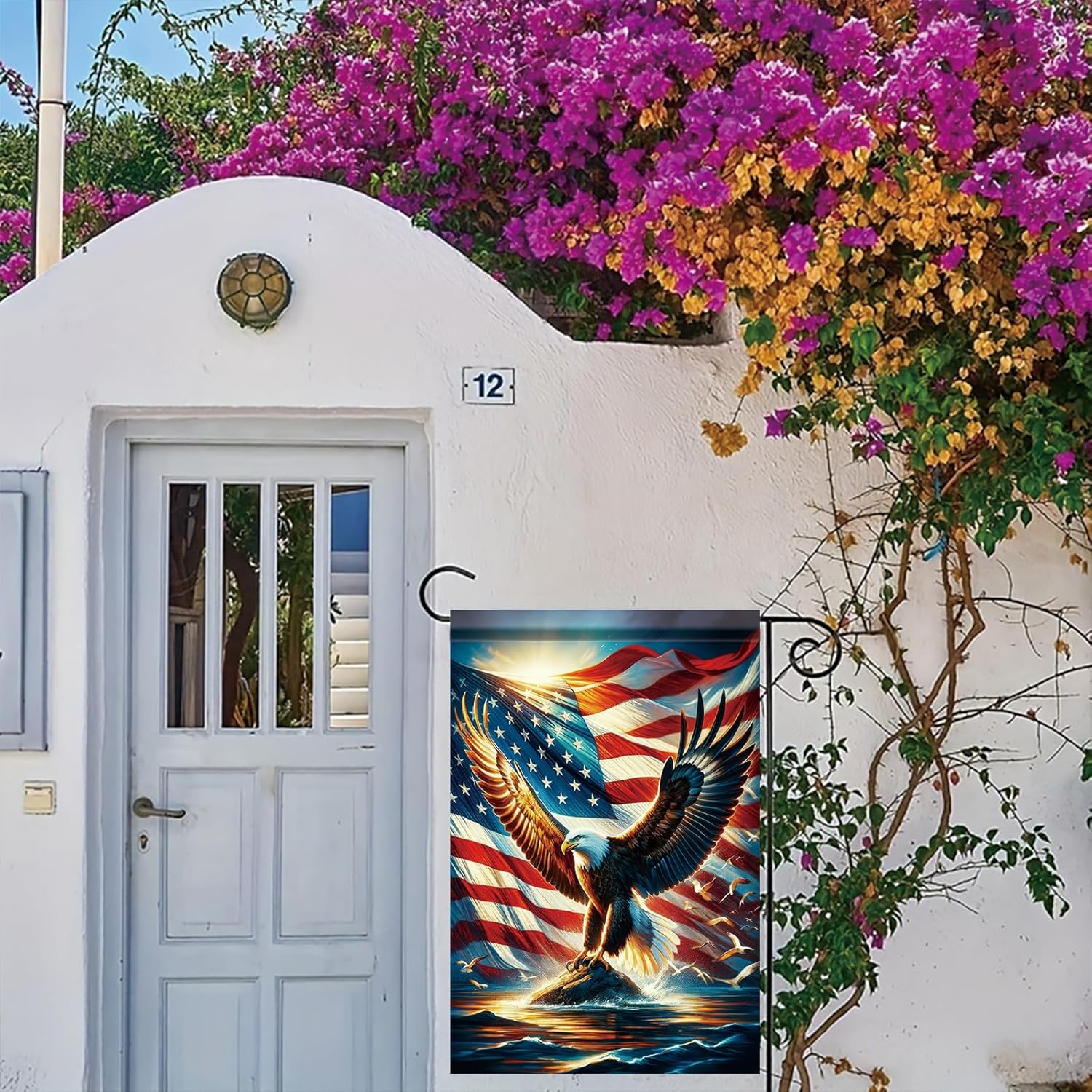 Starlit Patio Patriotic Garden Flag 4th of July Garden Flag American Flag 2x18 Double Sided Bald Eagle Decorative Outdoor Flag for Independence Day Memorial Day Yard Porch Home Decor Seasonal Banner - Image 5