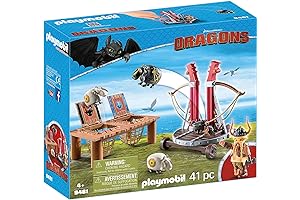 Playmobil How to Train Your Dragon Gobber The Belch with Sheep Sling