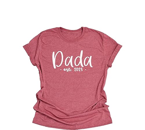 Dada Est 2023 T-shirt, Dada T-shirt, New Dad Shirt, Gift for Dad, Pregnancy Announcement to Dad, Dad Surprise Gift, Dad Gift from Wife