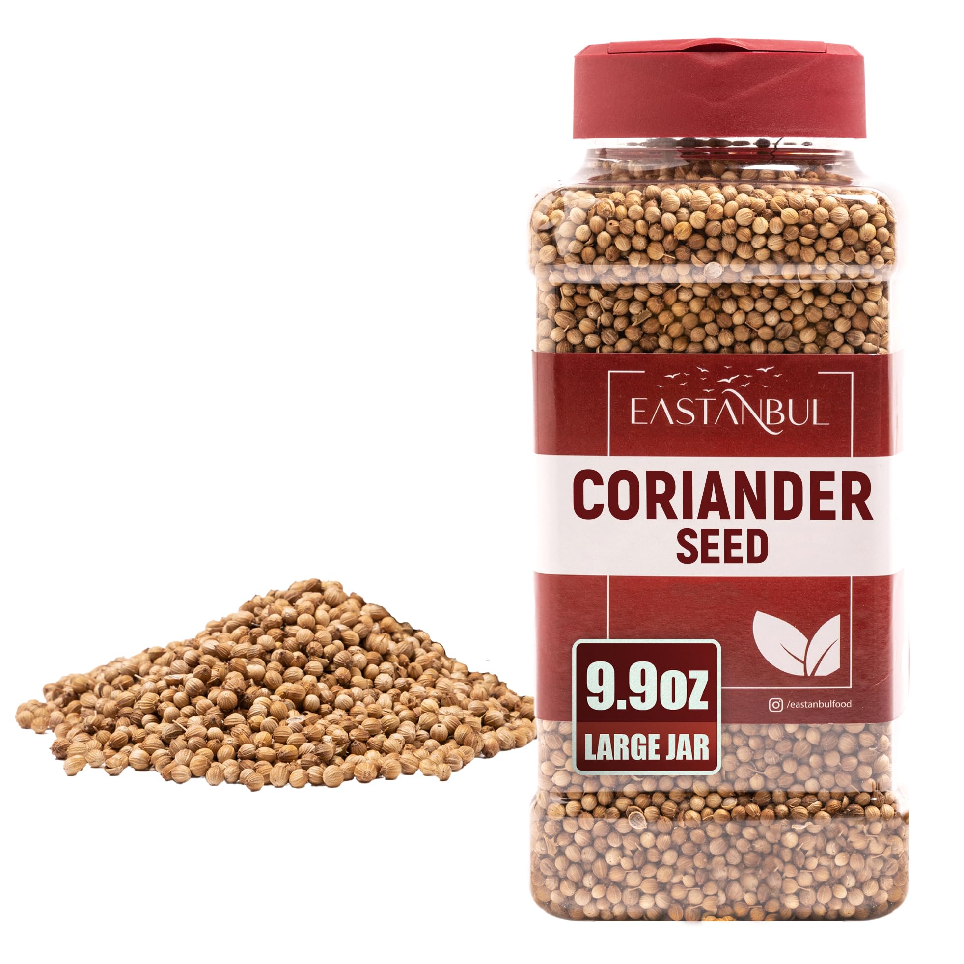 Eastanbul Coriander Seeds Whole, 9.9oz, Cilantra, Coriander for Cooking, Pickling Spice, Canning, Biltong, Cornbeef Brisket, Corriander Tea, AKA Dhania & Chinese Parsley Seeds, Vegan
