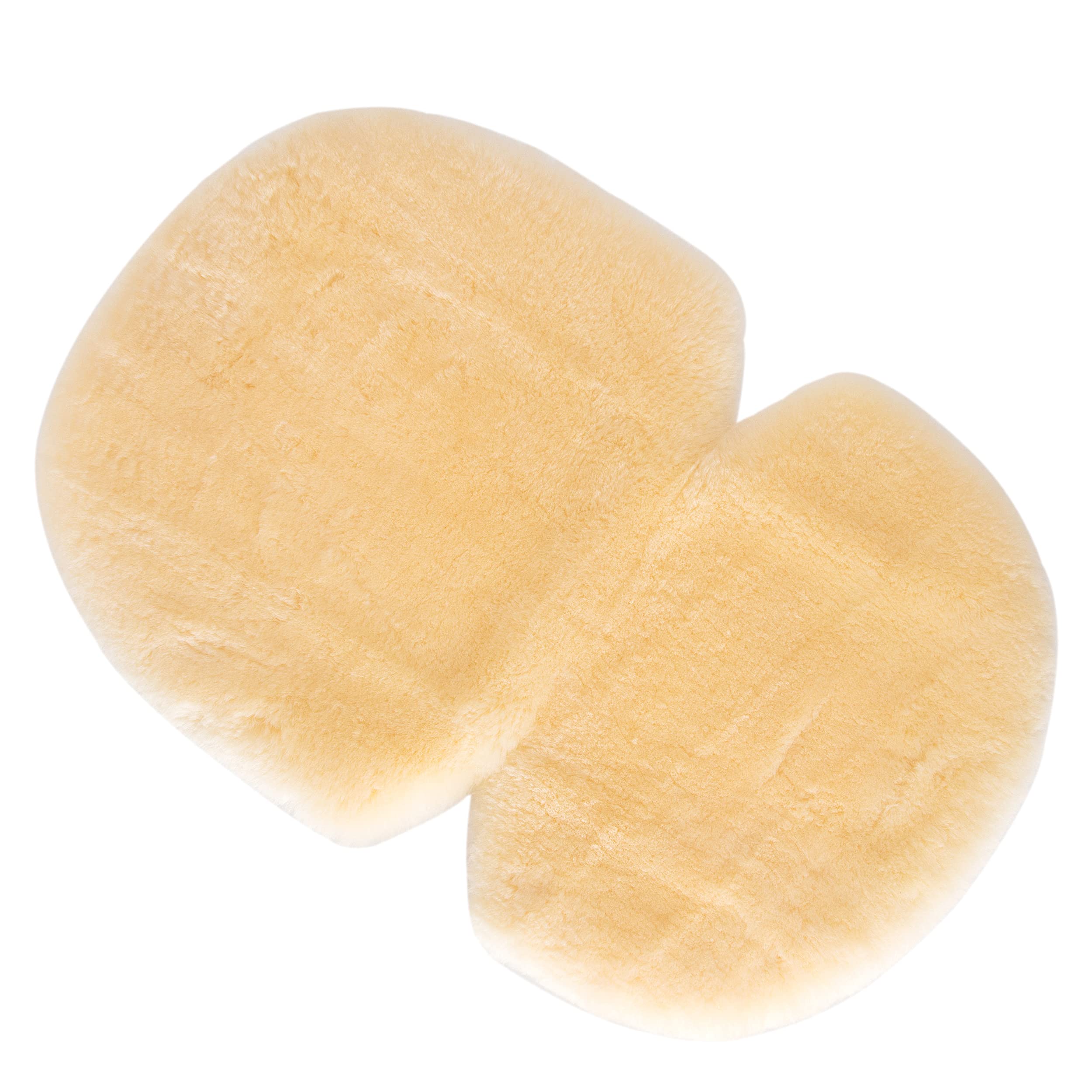 Fodera in lana di agnello per carrozzina, passeggino, passeggino, seggiolino auto, abbronzatura medica, beige (68,7 x 45,7 cm)