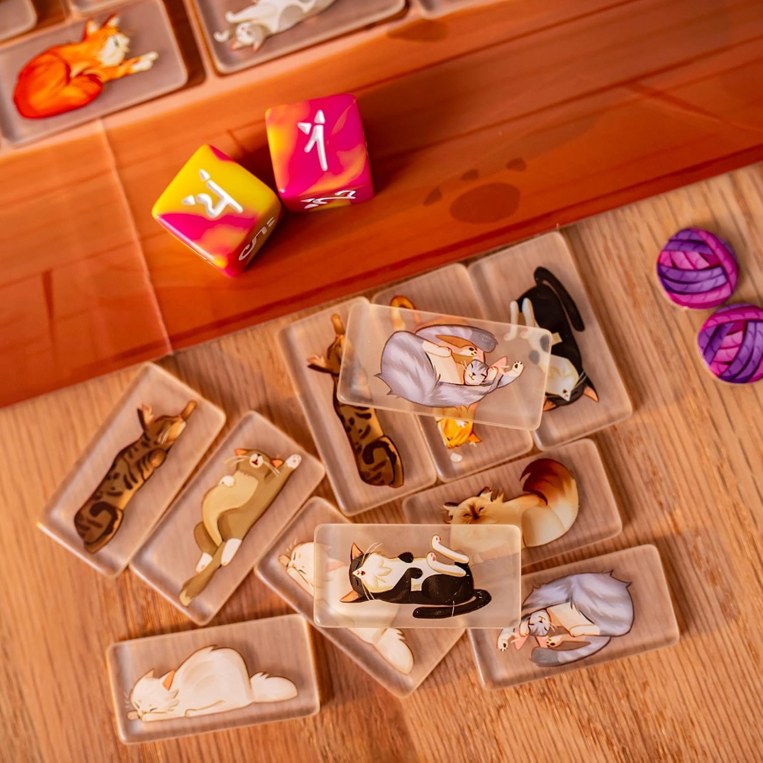 Lucky Duck Games Purrramid | Family Strategy Game | Help Grandma Put Her Kittens to Bed | 2-4 Players, Ages 8+