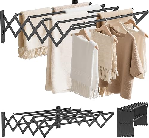 Étendoir à Linge Mural Pliable OUUTMEE