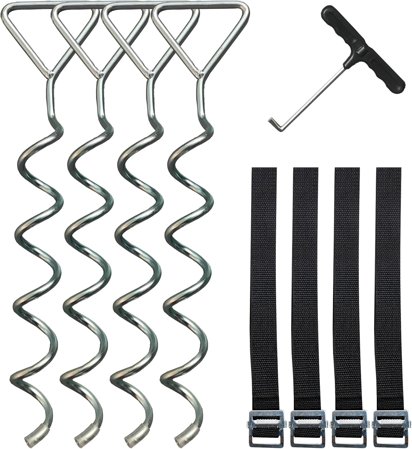 Polwkscas Trampoline Stakes Heavy Duty Trampoline Anchor