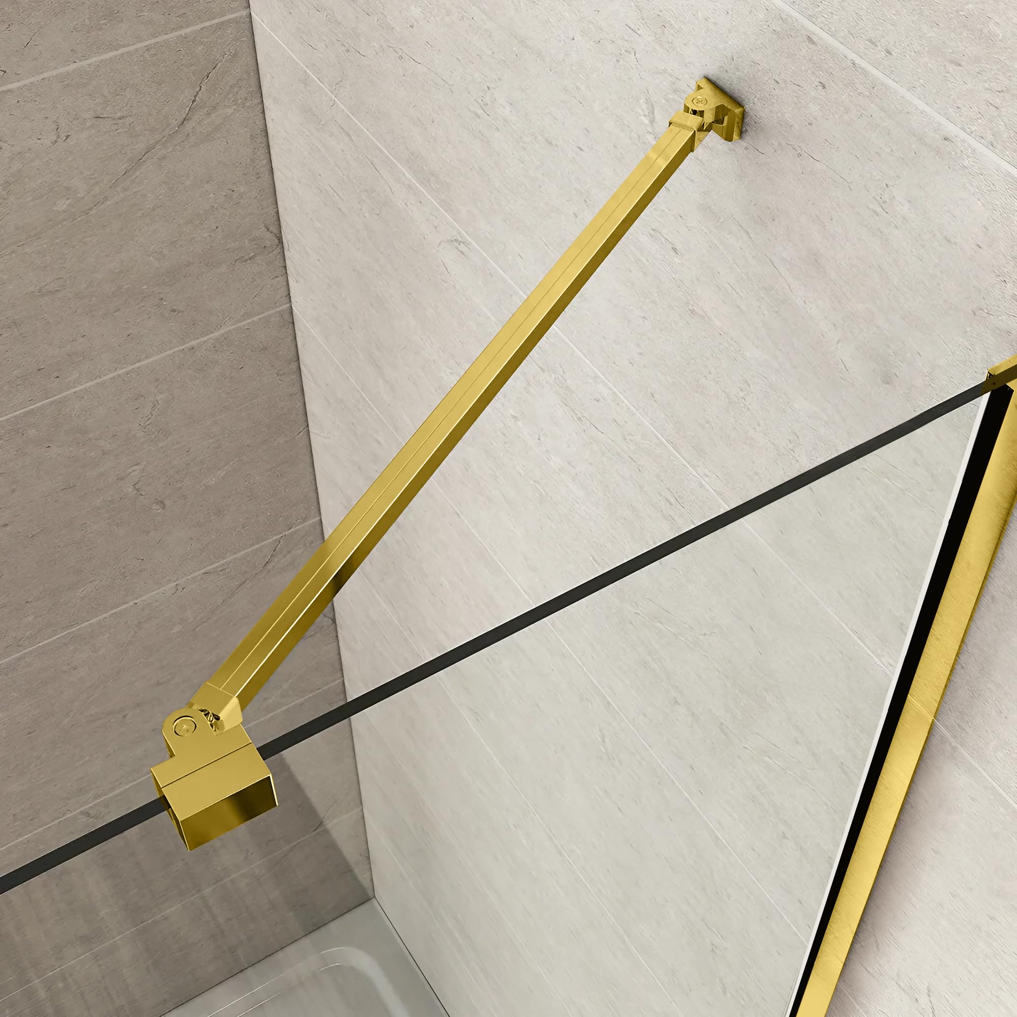 Aqua Class Gold, 50 cm da 50/60/70/80/90/100/110/120, vetro trasparente da 6 mm, con rivestimento nano sabbiato (50 x 195 cm)
