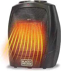 BLACK+DECKER Aquecedor de espaço portátil, aquecedor de ambiente com alça de transporte para facilitar o transporte