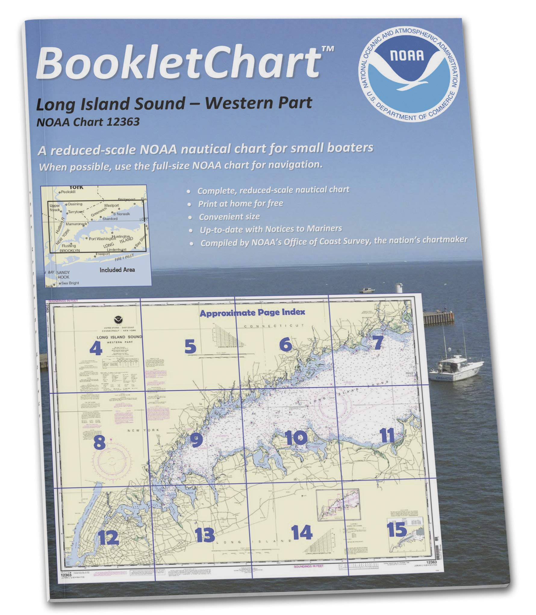 Paradise Cay Publications NOAA BookletChart 12363: Long Island Sound Western Part