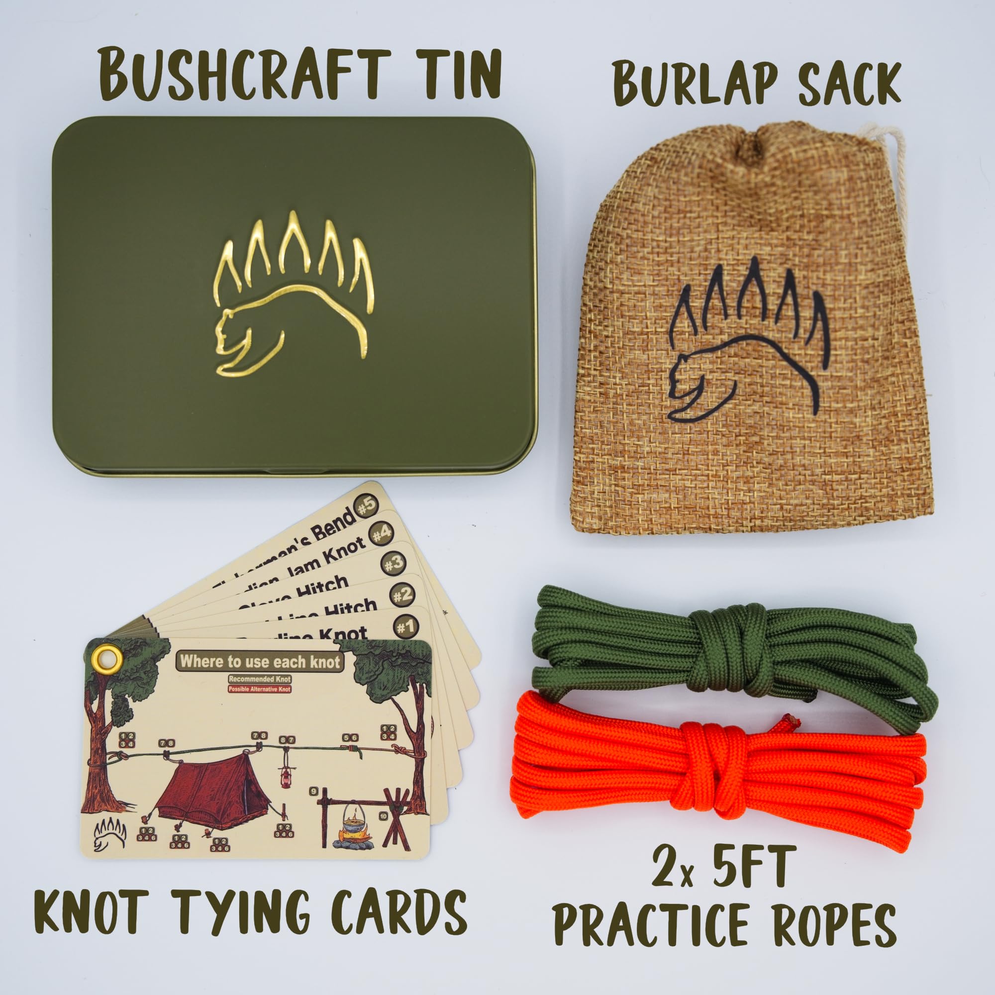 The Bear Essentials 結び方ガイド Amazon.com: The Bear Essentials: Knot Tying Kit