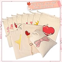 Vista 4 de Wesnoy 200 bolsas de algodón con cordón, bolsa de muselina reutilizable de 5 x 7 pulgadas para bodas, manualidades, suministros de fiesta en casa