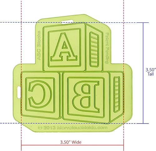 Miniatura 2 de Marvelous Molds ABC Blocks Silicone Onlay | Decoración de pasteles con fondant y pasta de goma de mascar, chocolate para modelar y más.