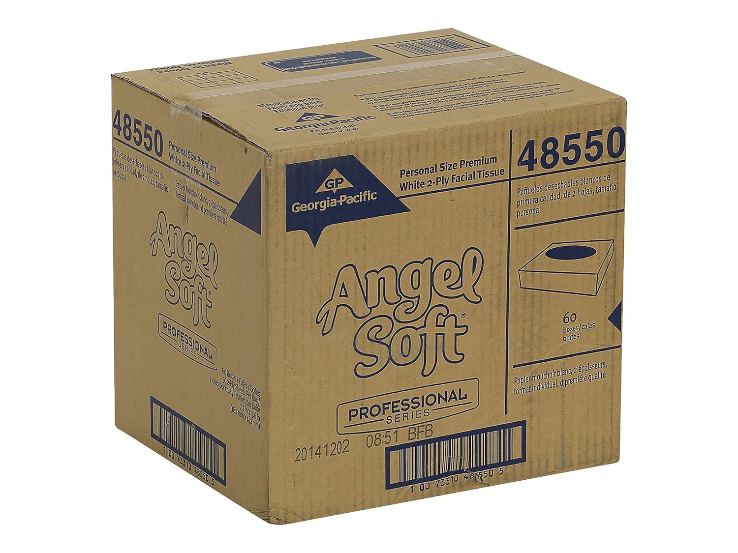 Georgia Pacific Professional 48550 Facial Tissue, White, 50 Sheets Per Box (Case of 60 Boxes)