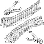 40 PCS Garden Clips, Greenhouse Clamps Made of Stainless Steel, Greenhouse Clips for Netting, Have a Strong Grip to Hold Down the Shade Cloth or Plant Cover on Garden Hoops