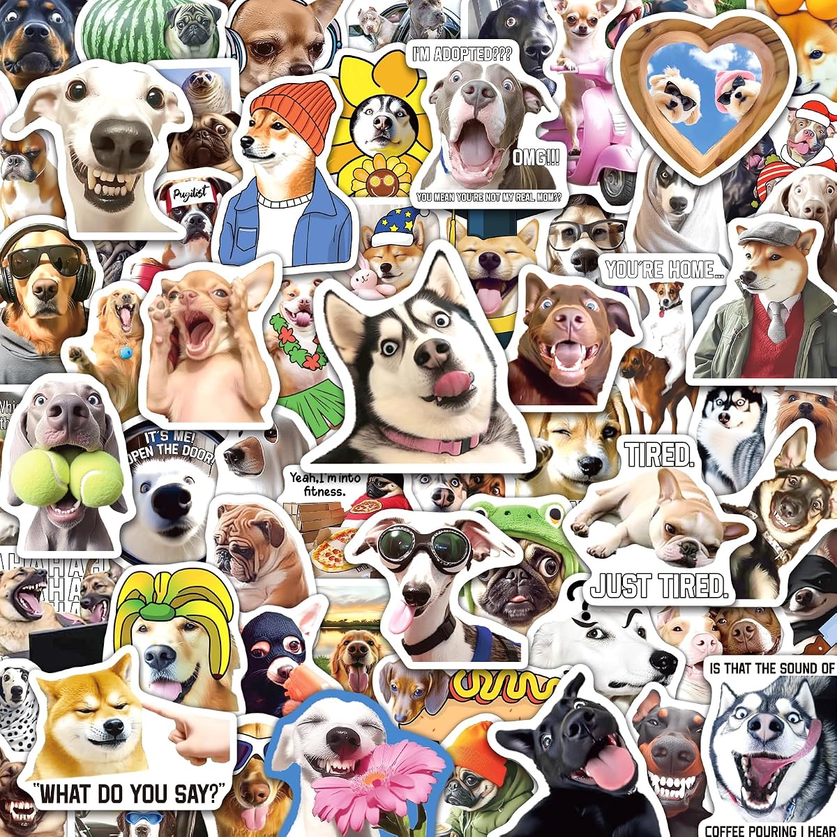 SigyoJeom 200PCS Funny Dog Meme Stickers for Adults Teens