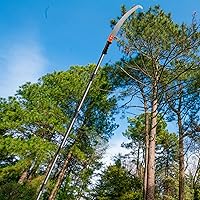 Vista 5 de Sierras de poste Walensee para recortar árboles de 7.7 pies, ligera, manual, de acero inoxidable, poste de extensión alta, sierra de poda con hoja