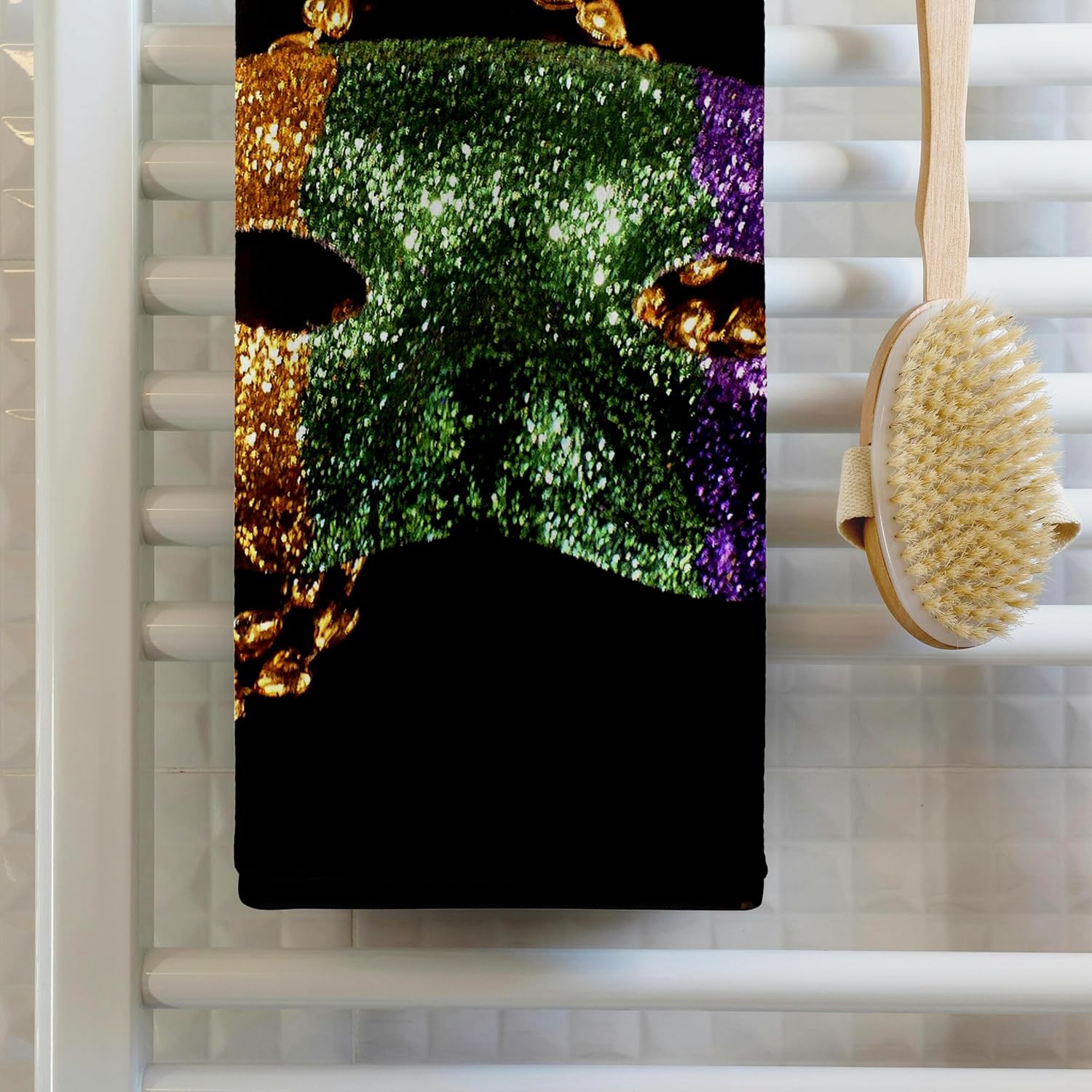 3dRose Mardi Gras 22x30 Bath Hand Pool Towel