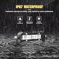 Vista 3 de RIGIDON 2 piezas 15 W Barra de luz LED de 4 pulgadas Barra de luz LED delgada Barra de luz LED de una sola fila Impermeable Luz de trabajo LED Luz
