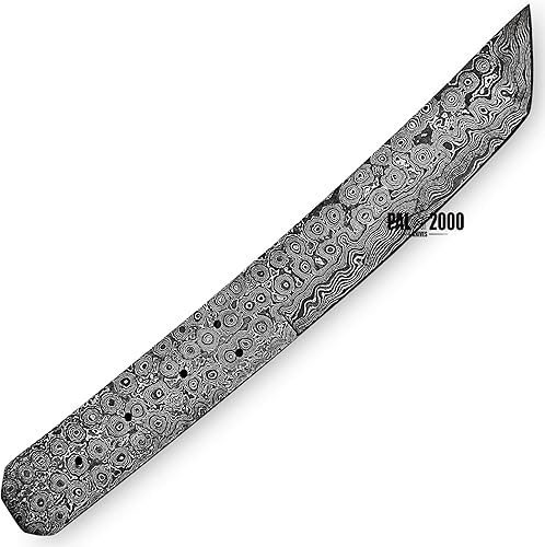 Miniatura 3 de PAL 2000 HUNTING KNIVES Smmp 9886 Cuchillo de hoja en blanco de acero de Damasco Hoja en blanco para la fabricación de cuchillos