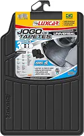 Kit de 4 peças, TAPETE BORRACHA UNIVERSAL SÉRIE 3 Luxcar Universal