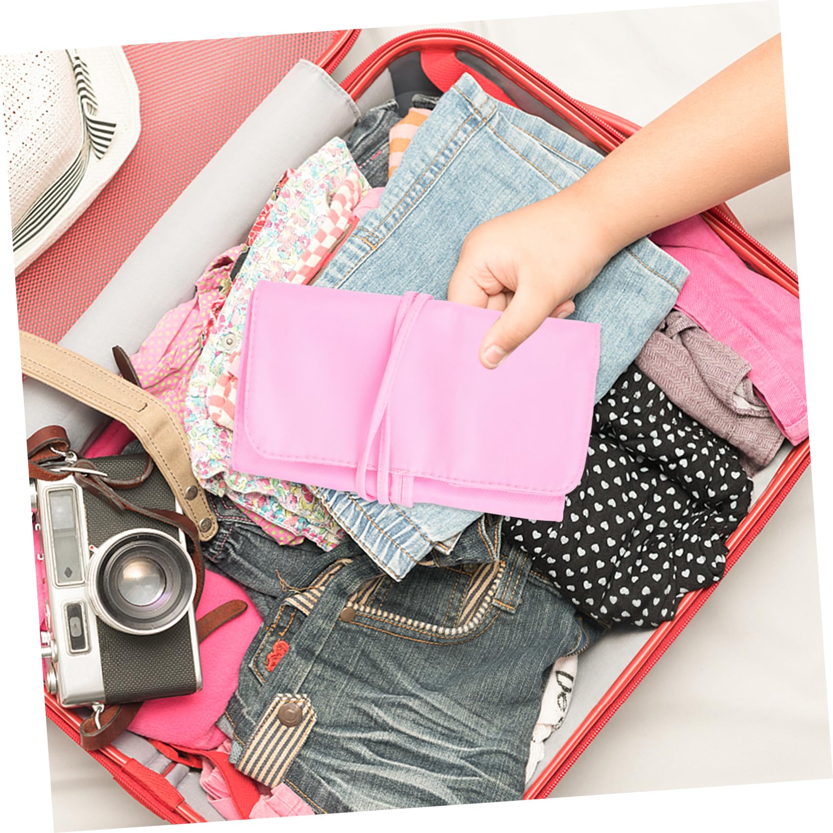 Didiseaon 3pezzi Organizer Per Pennelli Trucco Da Viaggio Borsa Cosmetica e Portatile Capacità Per Lip Gloss e Utensili Per Nail Art