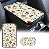 VACGBJPG Custom Car Arm Rest Cover Pad, Universal Waterproof Car Armrest Seat Box Cover, Car Interior Protection Accessories Fit for Most Cars, Vehicles, SUV, Truck Colorful Floral