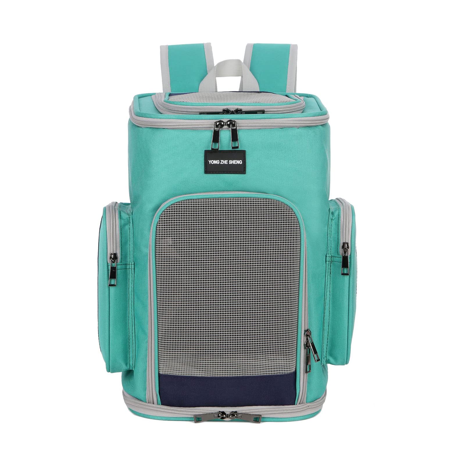 PETCUTE Mochila Gato,Mochila Transportin Perro Plegable para Gatos y Perros Pequeños,Mochila Transpirable Transportín Gato con Colchón Suave,Correa de Hombro Ajustable, Ideal para Viajes