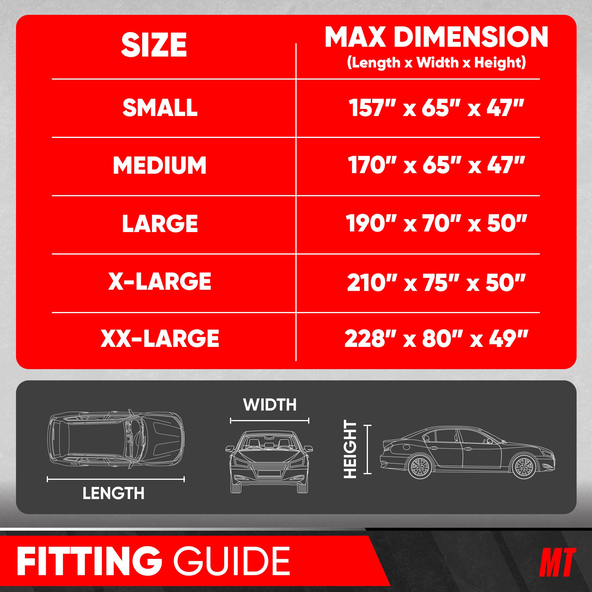 MotorTrend Custom Fit Car Cover for Ford Mustang 1965-2004 All-Weather Protection for Cars Trucks SUVs UV Resistant Waterproof — view 7