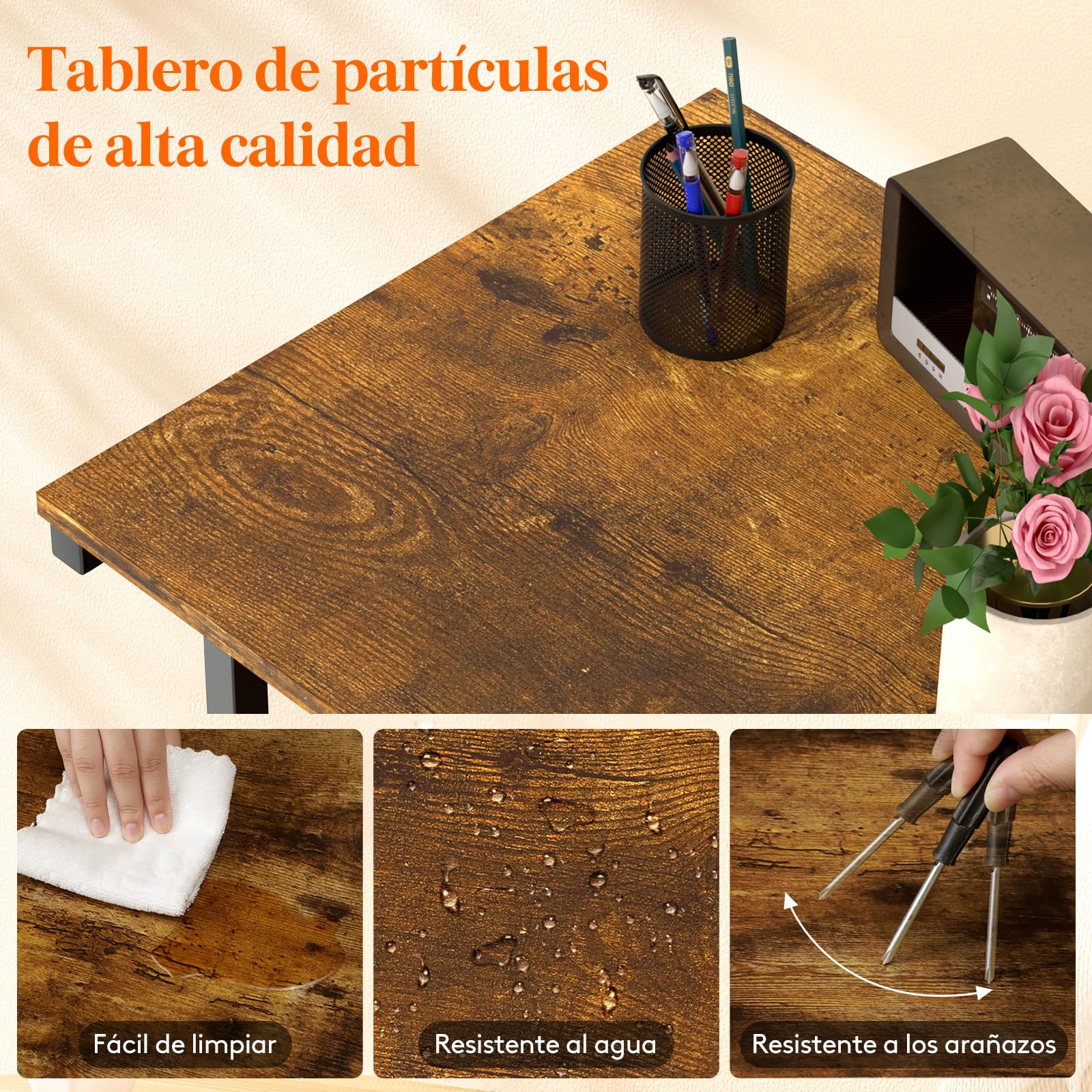Lifewit Soporte para Impresora de 4 Niveles con Ruedas y Estante de Almacenamiento Ajustable para la Oficina en Casa, Carrito para Trituradora, Escáner, Marrón Rústico, 53x40x112cm